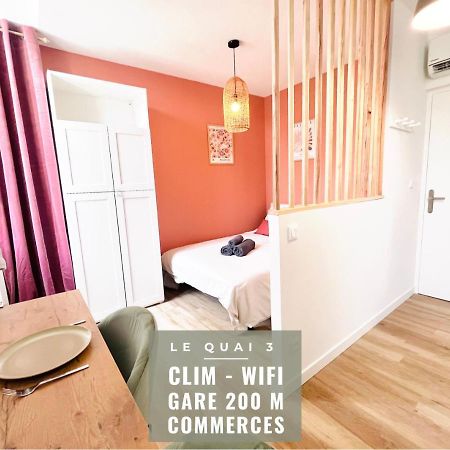 Le Quai 3 - Studio Neuf Lumineux Calme - Clim - Wifi - Gare A 200M 아쟁 외부 사진