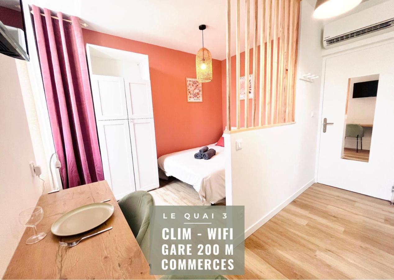 Le Quai 3 - Studio Neuf Lumineux Calme - Clim - Wifi - Gare A 200M 아쟁 외부 사진